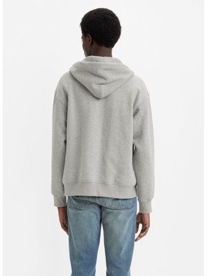 Relaxed Graphic Zip-Up Hoodie