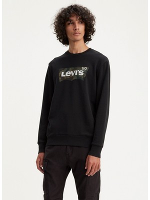 Levi's Levi's Bisiklet Yaka Siyah Erkek Sweatshırt A4911-0003 Graphıc Crew Sweatshrt