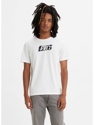 Levi's Levi's Bisiklet Yaka Baskılı Beyaz Erkek T-Shirt A2823-0193 Graphıc Crewneck Tee