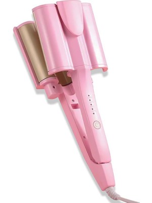 Dempower DP-267 Pembe Derin Wag Tipi Saç Maşası 32 mm Seramik Malzeme ile Hızlı Isınma Özelliği