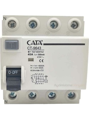 Cata CT-9643 4X40 Amper 300 Ma Yangın Koruma Rölesi