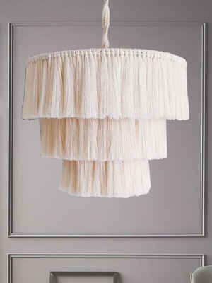 Evimin Dekoru Evimindekoru Makrome Püsküllü Bohem Avize