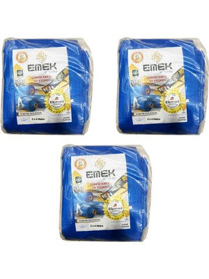 Emek Çadır Kumaşı Branda Tente Uv Güneşlik Gölgelik Koruma Yağmur Su Geçirmez - 2x4 Metre - 3 Paket