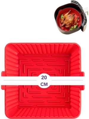 Silicolife Onikiden Airfryer Silikon Kare Pişirme Kabı ve 6’lı Kek Muffin Kalıbı Set- Hava Fritözleriyle Uyumlu