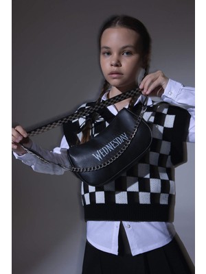 DeFacto Kız Çocuk Wednesday Suni Deri Çapraz Çanta B7164A8NS