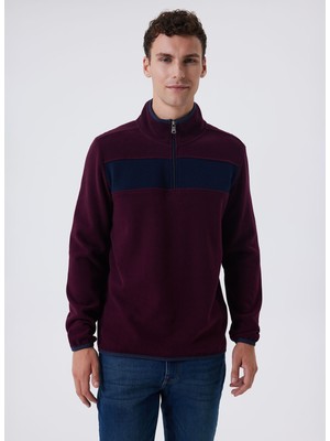 Lee Cooper Dik Yaka Bordo Erkek Sweatshırt 241 Lcm 241067 Poys Bordo