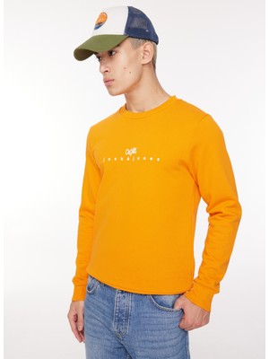 Jack & Jones Bisiklet Yaka Turuncu Erkek Sweatshırt 12261180_JORSILVERLAKE Sweat Crew