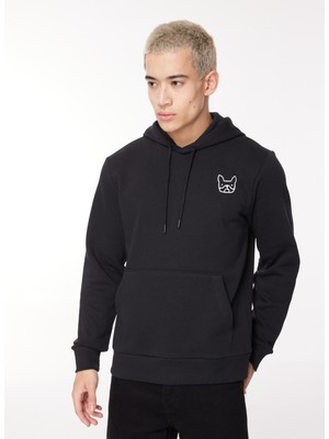 Jack & Jones Kapüşon Yaka Siyah Erkek Sweatshırt 12261182_JCODEN Sweat Hood Exc