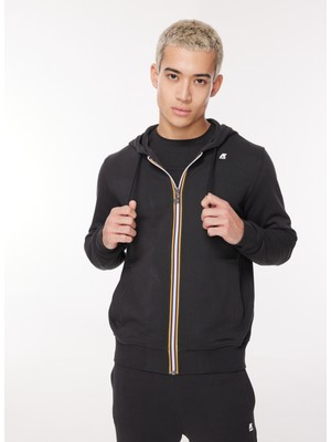 K-Way Kapüşon Yaka Siyah Erkek Sweatshırt K4123CW_ANTHONY