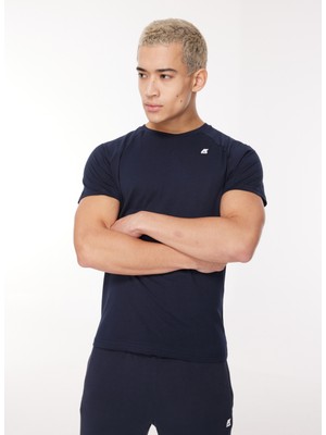 K-Way Bisiklet Yaka Düz Mavi Erkek T-Shirt K0074Q0_EDWING