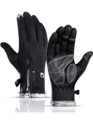 Schulzz Dokunmatik Rüzgar Geçirmez Kaymaz Termal Eldiven