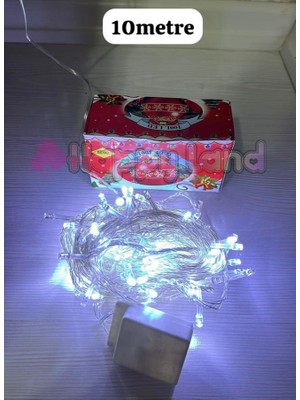 Happyland 100 Ledli Beyaz 10 M LED Yılbaşı Ağaç Süsü Işık Yılbaşı Ağacı Beyaz LED Işık