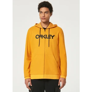 Siyah - Sarı Erkek Kapüşonlu Baskılı Sweatshirt FOA403057 Teddy Full Zıp Hoddıe