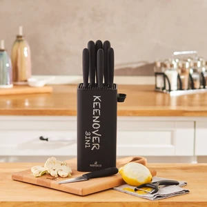 Keenover 3in1 Soyma/doğrama/satır/soyacaklı Standlı 10 Parça Bıçak Seti