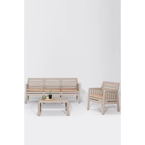 Lara / 3 1 S Bahçe Takımı Balkon - Bahçe - Teras Mobilyası / Cappucino