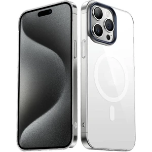 iPhone 15 Pro Max Kılıf Wireless Şarj Özellikli Şeffaf G-Glass Kapak