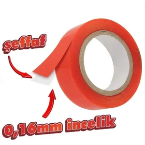 Çift Taraflı Polyester Bant 140 Derece Isıya DAYANIKLI15MMX5MT- 0,16MM Incelik