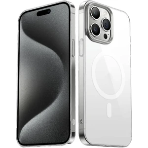 iPhone 15 Pro Max Kılıf Wireless Şarj Özellikli Şeffaf G-Glass Kapak