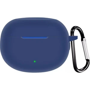Realme Buds T100 Kılıf Askılı Mat Silikon Lacivert