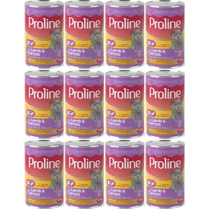 Pro Line Proline Kuzu Etli ve Havuçlu Pate Et Parçalı Kedi Konservesi 395 Gr*12 Adet
