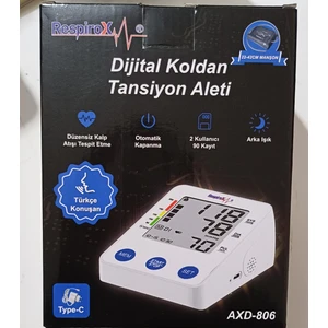 AXD-806 Türkçe Konuşan LCD Ekran Koldan Adaptörlü Tansiyon Aleti – Yeni AXD-806