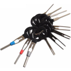 11 Adet/takım Terminali Temizleme Araçları Araba Kablosu Kablo Sıkma Konnektörü Pin Çıkarıcı Kiti Araba Tamir El Aleti Seti Fiş Anahtarı (Yurt Dışından)