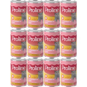 Pro Line Proline Tavuklu ve Ciğerli Yetişkin Kedi Konservesi 395 Gr*12 Adet