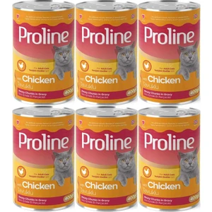 Pro Line Proline Tavuklu Yetişkin Kedi Konservesi 400 Gr*6 Adet