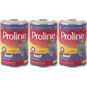 Pro Line Proline Dana Etli Yetişkin Kedi Konservesi 400 Gr*3 Adet