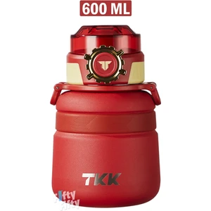 Tkk 600 ml Çelik Su Matarası Çift Kullanım Pipetli/rahat Içim 12 Saat Sıcak/24 Saat Soğuk Termos -2029-600ML