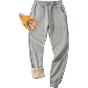 Ghassy Co. Erkek Ultra Termal Kışlık Sherpa Astarlı Aktif Koşu Dar Paça Jogger Eşofman Altı