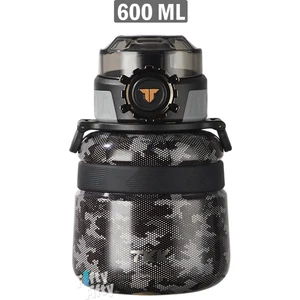 Tkk 600 ml Çelik Su Matarası Çift Kullanım Pipetli/rahat Içim 12 Saat Sıcak/24 Saat Soğuk Termos -2029-600ML