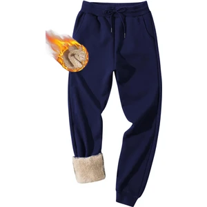 Ghassy Co. Erkek Ultra Termal Kışlık Sherpa Astarlı Aktif Koşu Dar Paça Jogger Eşofman Altı