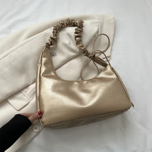 Yaowei HB  Bulut Tek Omuz Crossbody Pilili Koltuk Altı Pilili Büyük Tek Omuz Çantası (Yurt Dışından)
