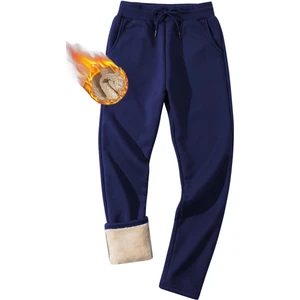 Ghassy Co. Erkek Ultra Termal Kışlık Sherpa Astarlı Aktif Koşu Normal Paça Jogger Eşofman Altı