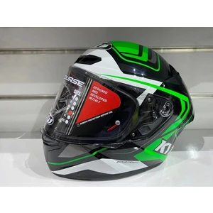 Kask Tt-Course Overtech Siyah/yeşil Full Face