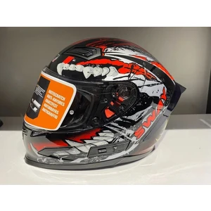 Kask B-503 (817) Güşeş Vizörlü Croco Kırmızı