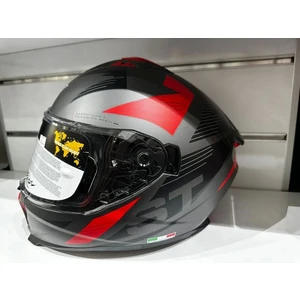 Kask SW-865 St Titanyum/red/black Güneş Gözlüklü