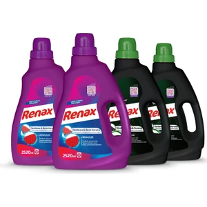 Renax Sıvı Çamaşır Deterjanı 2520 ml - 4 Lü Paket (2 Renkliler + 2 Siyahlar)