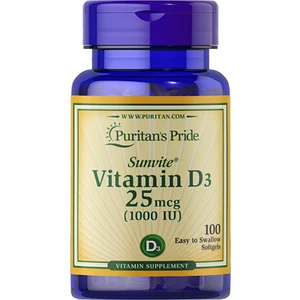 Puritan's Pride Vitamin D3 25 Mcg 1000 Iu 100 Yumuşak Kapsül