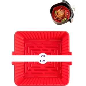 Onikiden Airfryer Silikon Kare Pişirme Kabı ve 6’lı Kek Muffin Kalıbı Set- Hava Fritözleriyle Uyumlu