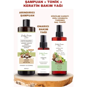 Daily Dream Care Biotin Şampuan ,keratin Yağı , Tonik 3’ Lü Saç Seti