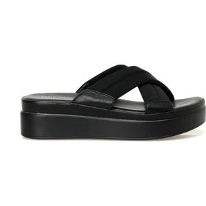 Nine West DRETTA 3FX Siyah Kadın Dolgu Topuk Terlik