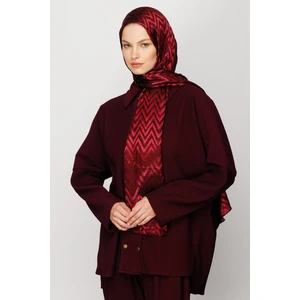 Zikzak Desen Parlak Jakar Şal