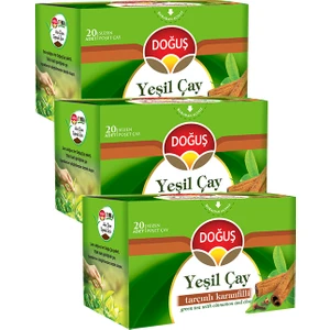 Yeşil Çay Tarçınlı Karanfilli 20 Süzen Poşet (30 Gr), 3 Adet