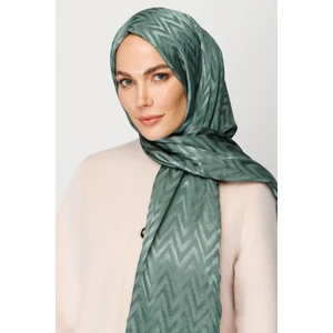 Zikzak Desen Parlak Jakar Şal