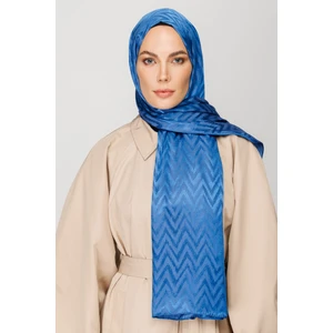 Zikzak Desen Parlak Jakar Şal