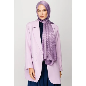 Zikzak Desen Parlak Jakar Şal