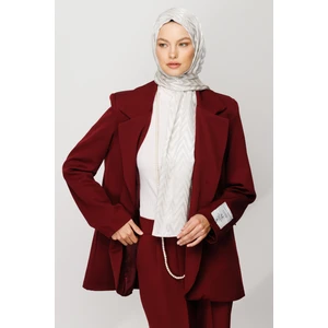 Zikzak Desen Parlak Jakar Şal