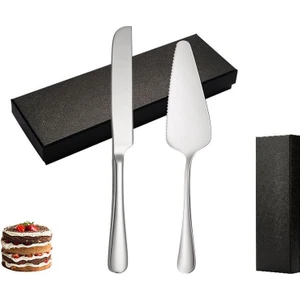 Weather Forecast Çelik Silver Pasta Spatula Bıçak Seti Kek Sunum CIN512BY